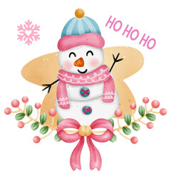 snowman with cane