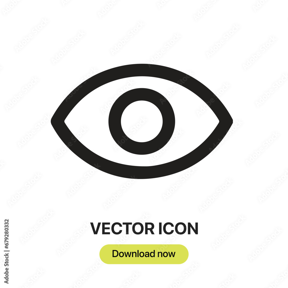 Leinwandbilder view icon vector. linear-style sign for mobile concept and web design. view symbol illustration. pix