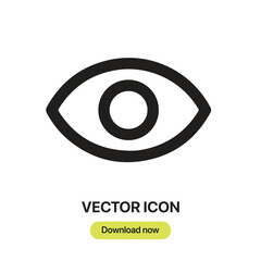 View icon vector. Linear-style sign for mobile concept and web design. View symbol illustration. Pixel vector graphics - Vector.
