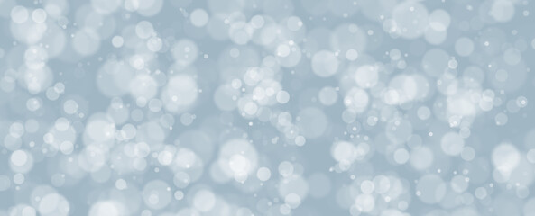 Beautiful blurred white blue winter bokeh illustration background. 