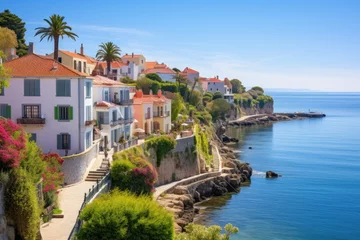 Outdoor kussens Cadaques, Costa Brava, Girona, Catalonia, Spain, Scenic view in Cascais, Lisbon district, Portugal, AI Generated © Iftikhar alam