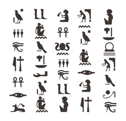 Black egyptians hieroglyphs. Hieroglyph of ancient egypt, pattern png letters