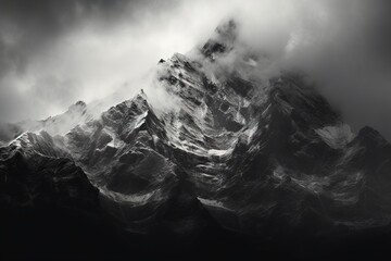 Mountain Abstract background, monochrome, Soothing mountain landscape in neutral tones. Landscape for office, home