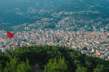 Fototapeta na wymiar Alanya city, Turkey, view from red tower (kizil kule)