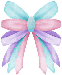 Pastel Ribbon for gift and decoration watercolor style