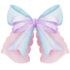 Pastel Ribbon for gift and decoration watercolor style