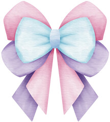 Pastel Ribbon for gift and decoration watercolor style