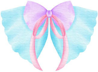 Pastel Ribbon for gift and decoration watercolor style