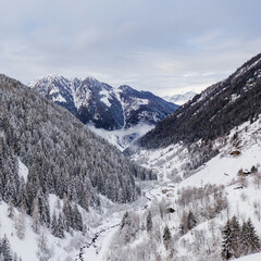 Val Tartano in Valtellina, Italy, in winter landscape - 679286501