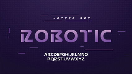  ROBOTIC Minimal technology typography creative urban. vector illustration