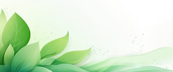 Green nature background. Closeup view of green leaf for natural and freshness wallpaper concept AI generated illustration