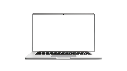 A laptop on the transparent background