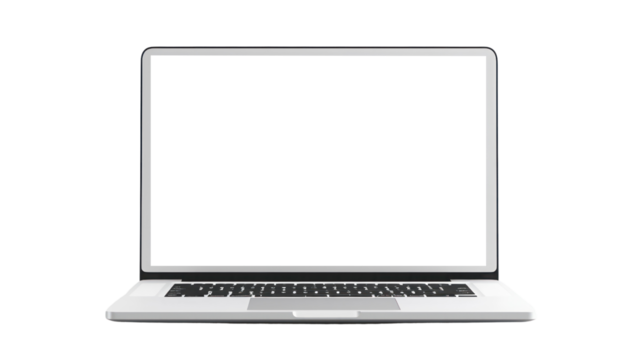 A laptop on the transparent background