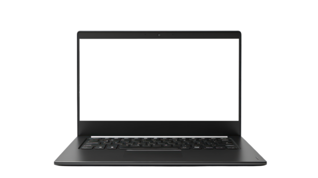 A laptop on the transparent background