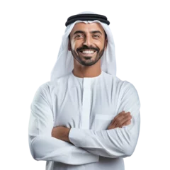 Zelfklevend Fotobehang Dubai businessman on the transparent background © EmmaStock