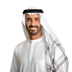 Dubai businessman on the transparent background