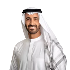 Papier Peint photo Lavable Abu Dhabi Dubai businessman on the transparent background