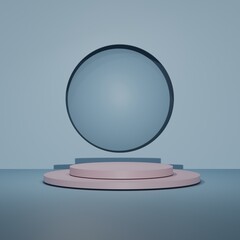 3D Rendered Podium Design with Colours for your Product Showcase