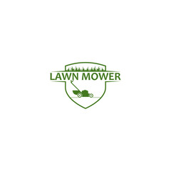 Lawn care, landscape, grass concept logo design template isolated on white background