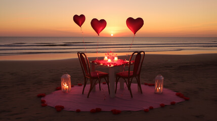 Romantic dInner by the beach