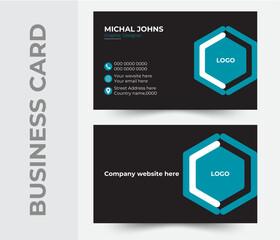 professional ,Creative and modern business card template and own design.Vector design formal red modern business card.