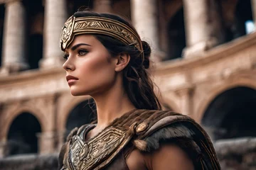 Keuken foto achterwand Colosseum Female warrior in Ancient Rome