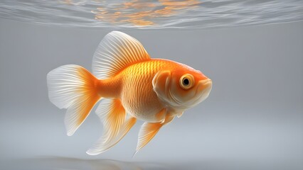 goldfish in aquarium  Closeup of a Gold Fish swimming in a tank 