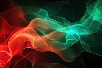 background image, festive abstract image in red and green