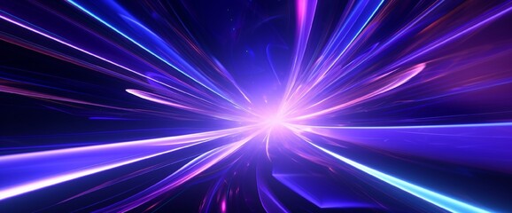 3d render, abstract futuristic neon background, speed of light, ultra violet rays, cyber network glowing lines, space and time strings, twisted electromagnetic vortex
