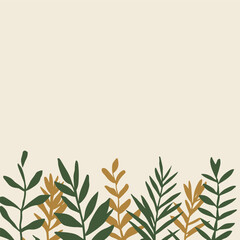 frame with leaves _ background with leaves and flowers _ background with leaves _ flowers _ vector illustration _ celebration frame