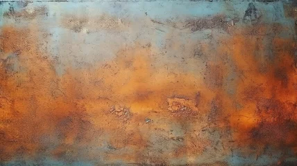Rolgordijnen Seamless and Rusty vintage metal background texture. Generative AI © MdMaruf