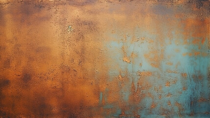 Old grunge copper bronze, rusty metal steel background effect. Generative AI