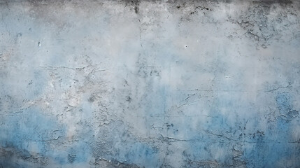 Old concrete blue grey stained wall cracked vintage background. Generative AI