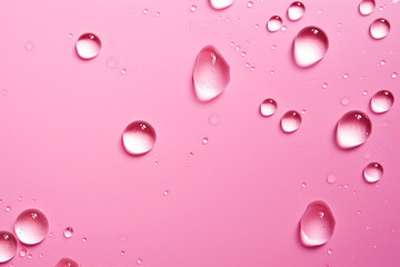 A large drops of water on a pink background