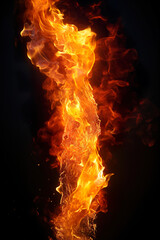 Close-up of the fireball. Generative Ai