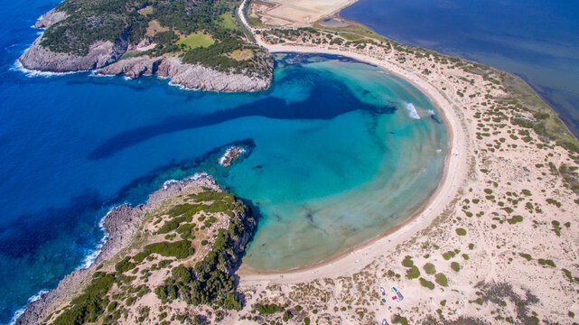 Voidokilia beach from above