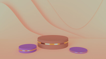 3D Rendered Podium Design with Colours for your Product Showcase