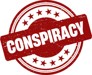 Conspiracy round red stamp.