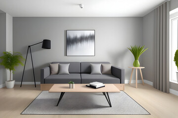 modern living room with sofa