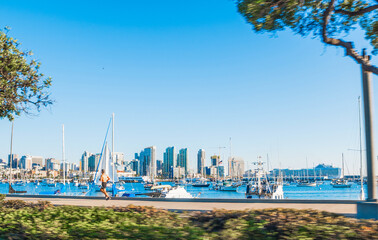 San Diego seafront on a clear day