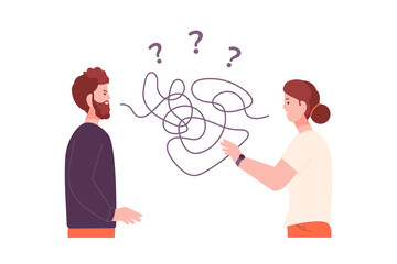 Confronting couple. Negative communication wife with anger boyfriend, divorce jealousy blind relationship couples conflict png illustration