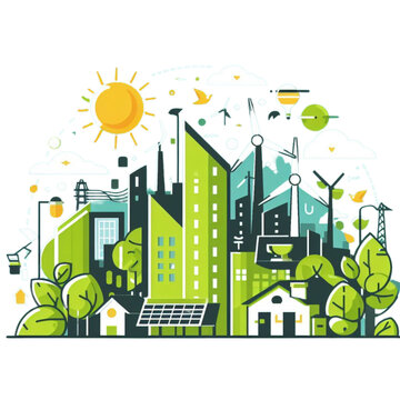 green eco city icon