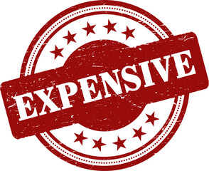 Expensive round red stamp.