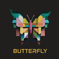 Beautiful symmetrical butterfly vector illustration