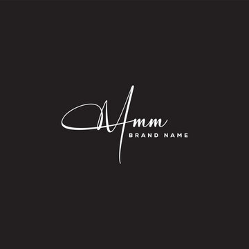 Mmm initials signature logo. Mmm handwriting logo vector templates. Mmm hand drawn Calligraphy lettering