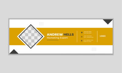 Email signature template or email footer and personal social media cover Design.