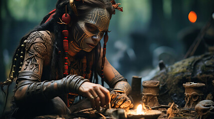 Jungle tribes using ancient rituals in modern ways