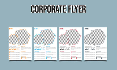 Creative corporate business flyer template,Corporate Business flyer template, Flyer Template Geometric shape used for business poster layout, business flyer template with minimalist layout