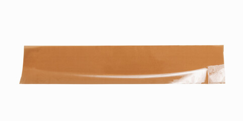 Brown adhesive tape isolated on white, including clipping path