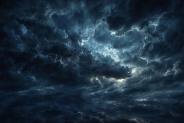 Obraz premium Clouds with storm over the night 